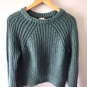 Cozy Green Knit Sweater